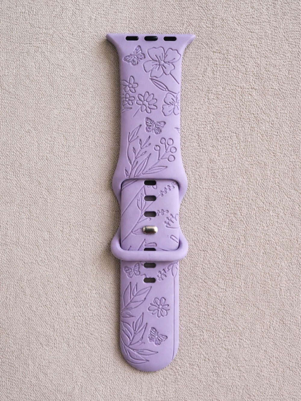 Lavender Floral Butterfly Apple Watch Band